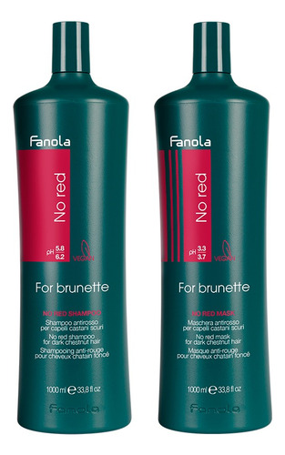 Shampoo Y Mascarilla Matiz Cafés Chocolates Fanola No Red Lt