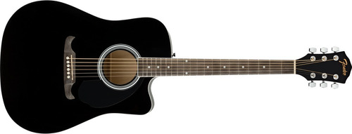 Guitarra eletroacústica Fender Fa125 Ce Black Color Black Orientação da mão direita