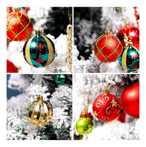 Adornos Con Forma De Bola De Navidad De 6 Cm, 30 Unidades