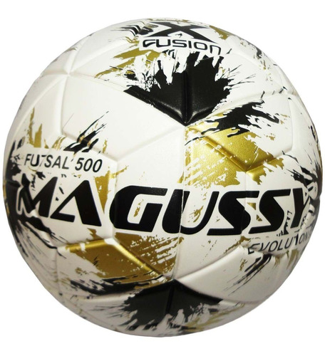 Bola Futsal De Futebol De Salão Magussy Max 500 Cor Branco