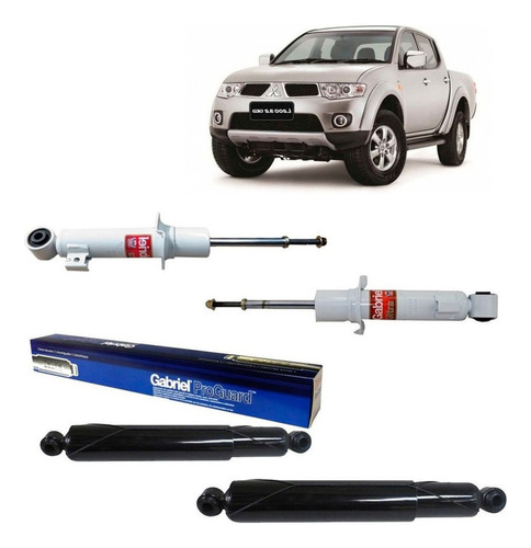 Kit Amortiguadores Tras Del Para Mitsubishi L200 4wd 2006-17