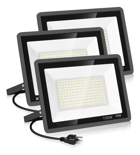 3 Pack 150w Foco Led Exterior, Super Brillante Foco De ...