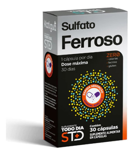 Std Sulfato Ferroso - 30 Cápsulas - Katiguá