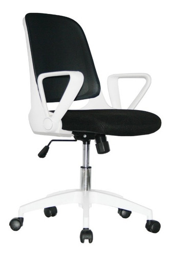 Imagen 2 de 4 de Silla De Oficina El Pital Marco Blanco Giratoria