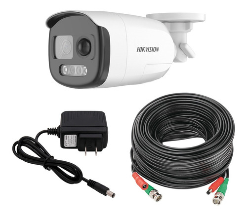 Camara Con Cable 2mp Color De Noche Y Estrobo Hikvision 