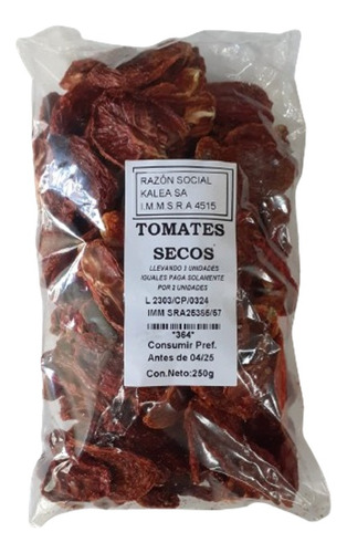 Tomates Secos 250 G Compre 3 Pague Solo Por 2