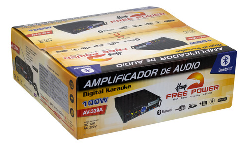 Mini Amplificador De Audio 100w 2 Mic Usb/sd/fm Free Power 100 W