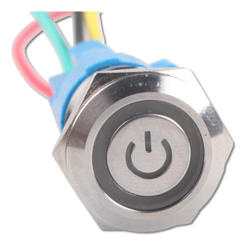 Botão Start 16mm Led Branco + Conector Soquete