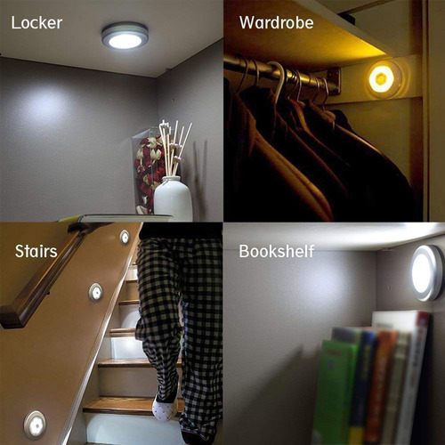 D Detector Inalámbrico De Luz Nocturna Led Con Sensor De