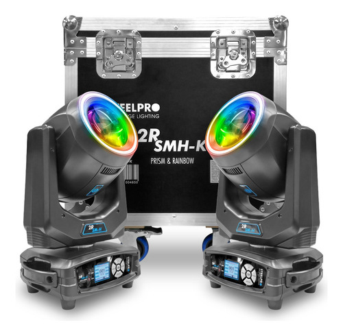 2 Cabezas Móviles Led Beam Profesional Rainbow+case Steelpro