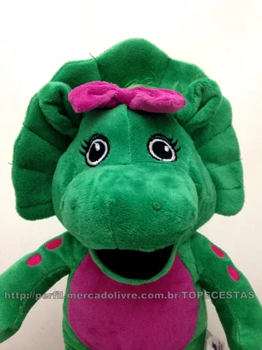 Pelúcia Barney Desenho Dinossauro Roxo Atóxico Multibrink