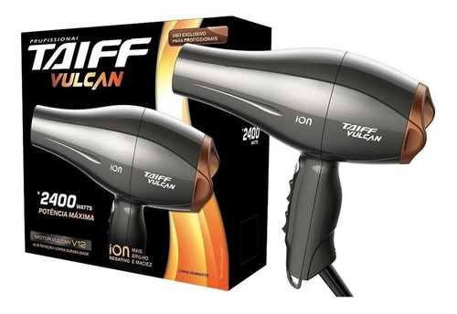 Imagem 3 de 3 de Secador de cabelo Taiff Diamante Vulcan grafite 220V