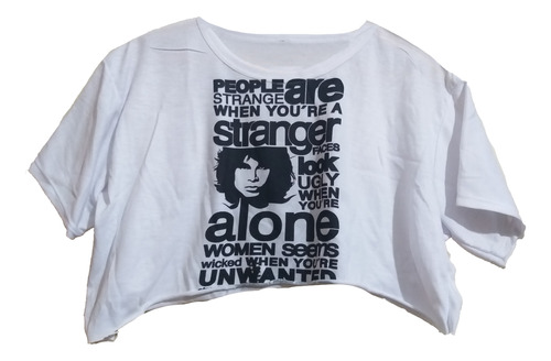 Crop Top Blusa Mangas Cortas Jim Morrison The Doors 