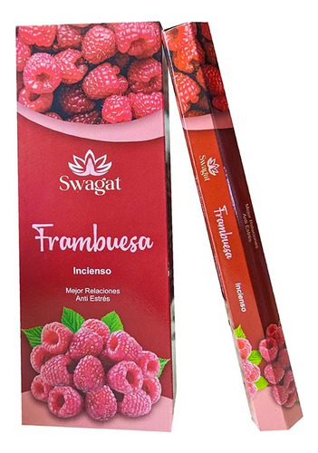 Incienso Frambuesa Hexagonal 120 Varitas Línea Swagat