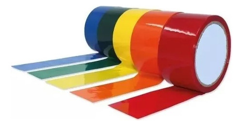 Paquete Con 5 Rollos Cinta Empaque De 48x150 En Colores