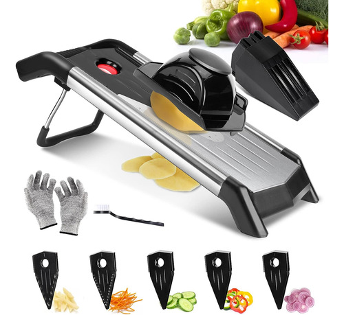 Masthome 5-in-1 V-blade Mandoline Slicer,stainless Steel ...