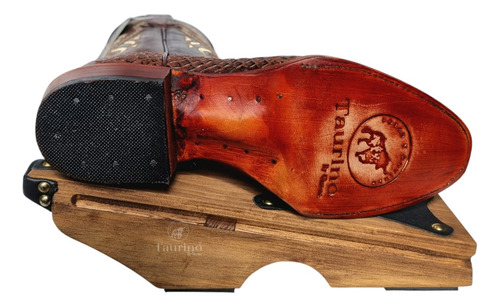 Bota Vaquera Oval Imit Piton Con Sacabotas 100% Piel Taurino