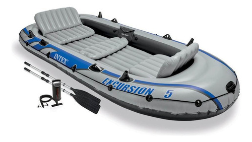 Bote Inflable Pesca Rafting Remos Soporte Motor Kit 5p.