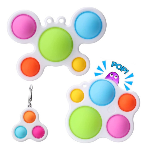 Juego De 3 Juguetes Fidgets Toys Simple Dimple Pop It Bubble