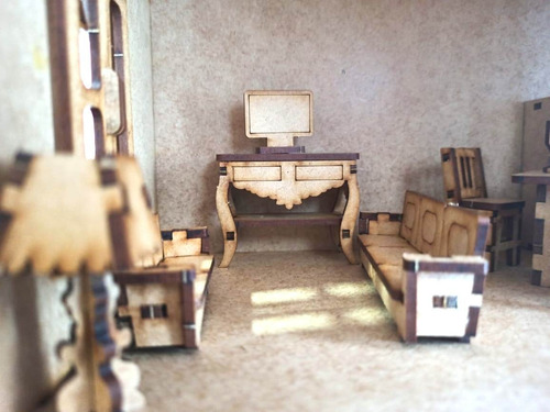 Casa Casinha Boneca+35 Miniaturas + Nome 53cm Abre E Fecha