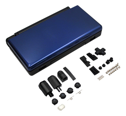 Carcasa De Repuesto Nintendo Ds Lite Ndsl Azul Y Negro