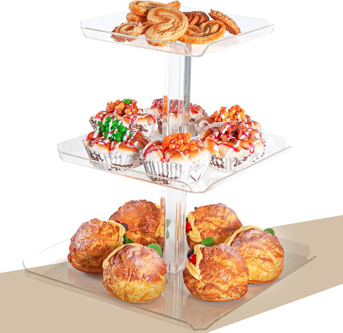 Torre De Cupcakes De 3 Niveles Para 24 Cupcakes, Soporte De