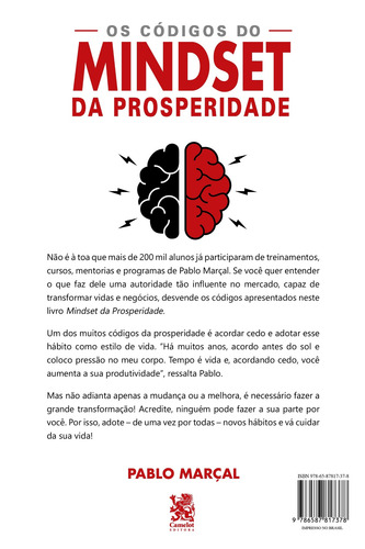 Imagem 2 de 11 de Os códigos do Mindset da prosperidade: Capa especial + marcador de páginas, de Marçal, Pablo. Editora IBC - Instituto Brasileiro de Cultura Ltda, capa mole em português, 2021