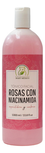 Tónico Facial De Rosas + Niacinamida Vitamina B3 (1 Litro) Tipo De Piel Todo Tipo De Piel