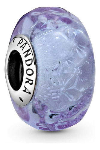 Charm Dije Cristal Murano Lavanda Para Pulsera O Collar