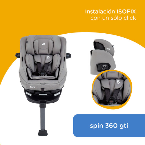 Silla De Auto Giratoria Spin 360 Flannel Joie