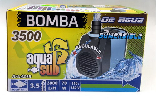 4219 Bomba Sumergible Agua Aquasub 3000 L/h 3.5 M 70 W