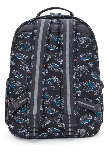 Kipling Mochila Seoul Lap Grande Nueva 100% Original Jungle Fun Race Estampada