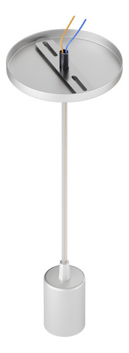 Pendente Copinho Em Alumínio E27 Cabo 1,3mts Cor Branco Mf311 Mega Forte Iluminação