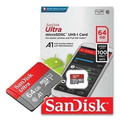 Memoria Flash Sandisk Ultra A1 64gb Microsdxc C10 /v