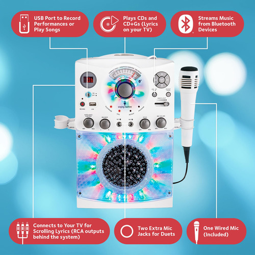 Máquina De Karaoke Para Cantar Portátil Con Micrófono Con Ca