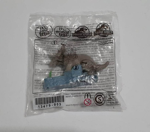 Dinosaurio Triceratops Jurassic World Mc Donalds 2018 Nuevo