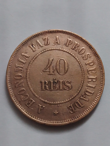 Moeda Bronze 40 Reis Ano 1909 Sob Lote 4146
