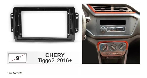 Adaptador Radio Bisel Chery Tiggo 2 2016 - 2020 9 Pulgada