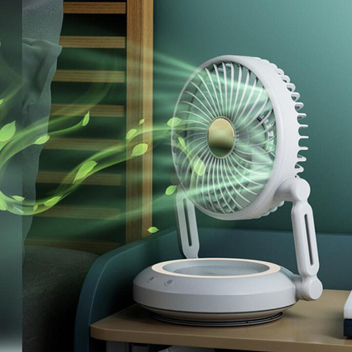 Ventilador De Mesa Y Pared Blanco Pequeño 2 En 1