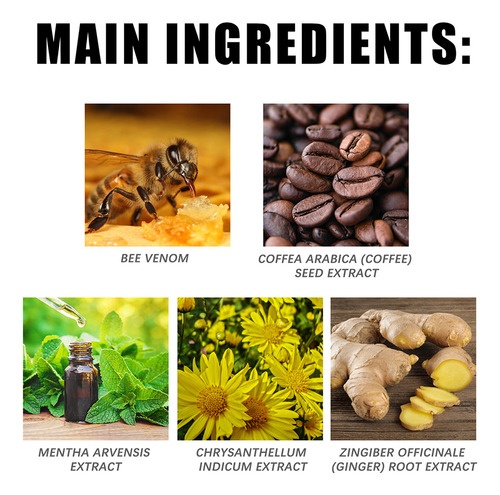 Aceite De Drenaje Linfático De Veneno De Abeja, Paquete De 4