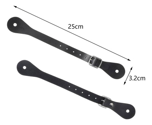 Correas De Cuero Ajustables Para Botas - Accesorios Negro