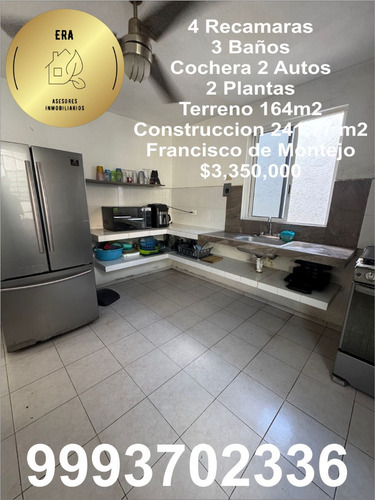 Casa De 4 Recamaras Y 3 Baños En Excelente Ubicacion En Merida Francisco De Montejo