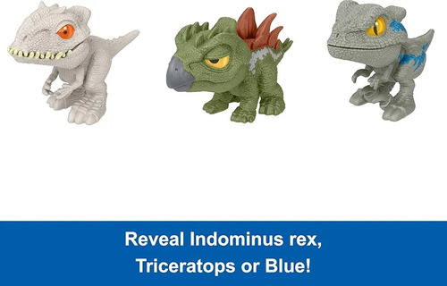 Jurassic World Crushivores Serie 2 Stego, Indominus Y Blue