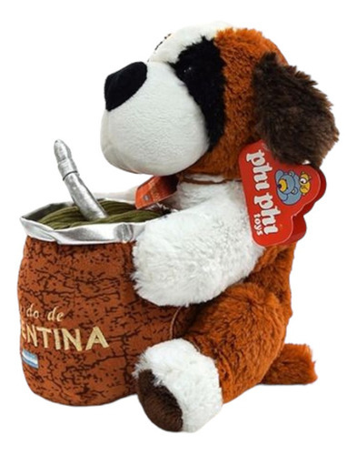 Peluche Perro San Bernardo Con Mate 21cm Phi Phi Toys