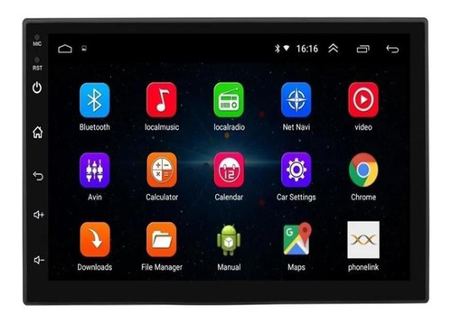 Multimidia 2din Android 8.1 Gps Sd Usb Bt Espelhamento Wifi