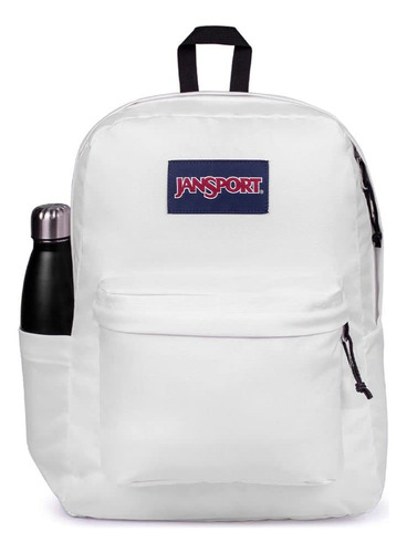 Mochila Jansport Superbreak Durable Y Ligera Blanca