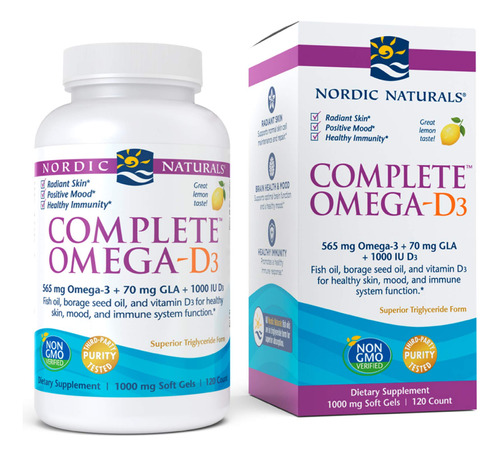 Nordic Naturals Omega-d3 Completo, Sabor A Limn, 120 Geles B