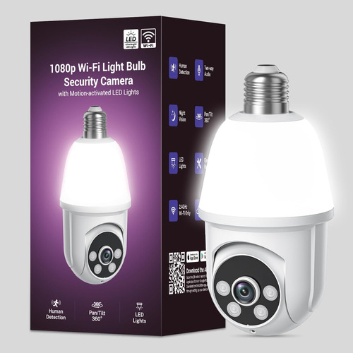 Cámara De Seguridad Bombilla Led De 1080p, Cámara Ip ...