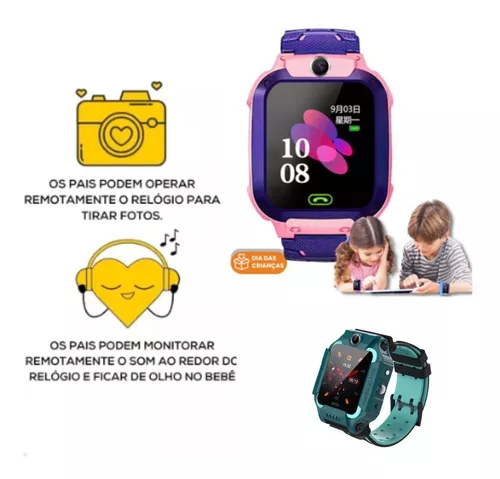 Comprar Smartwatch Q12 - Rosa - Relógio Infantil - Câmera