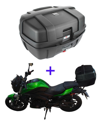 Caja Porta Equipaje 47 Lt Con Soporte Para Moto Dominar 400